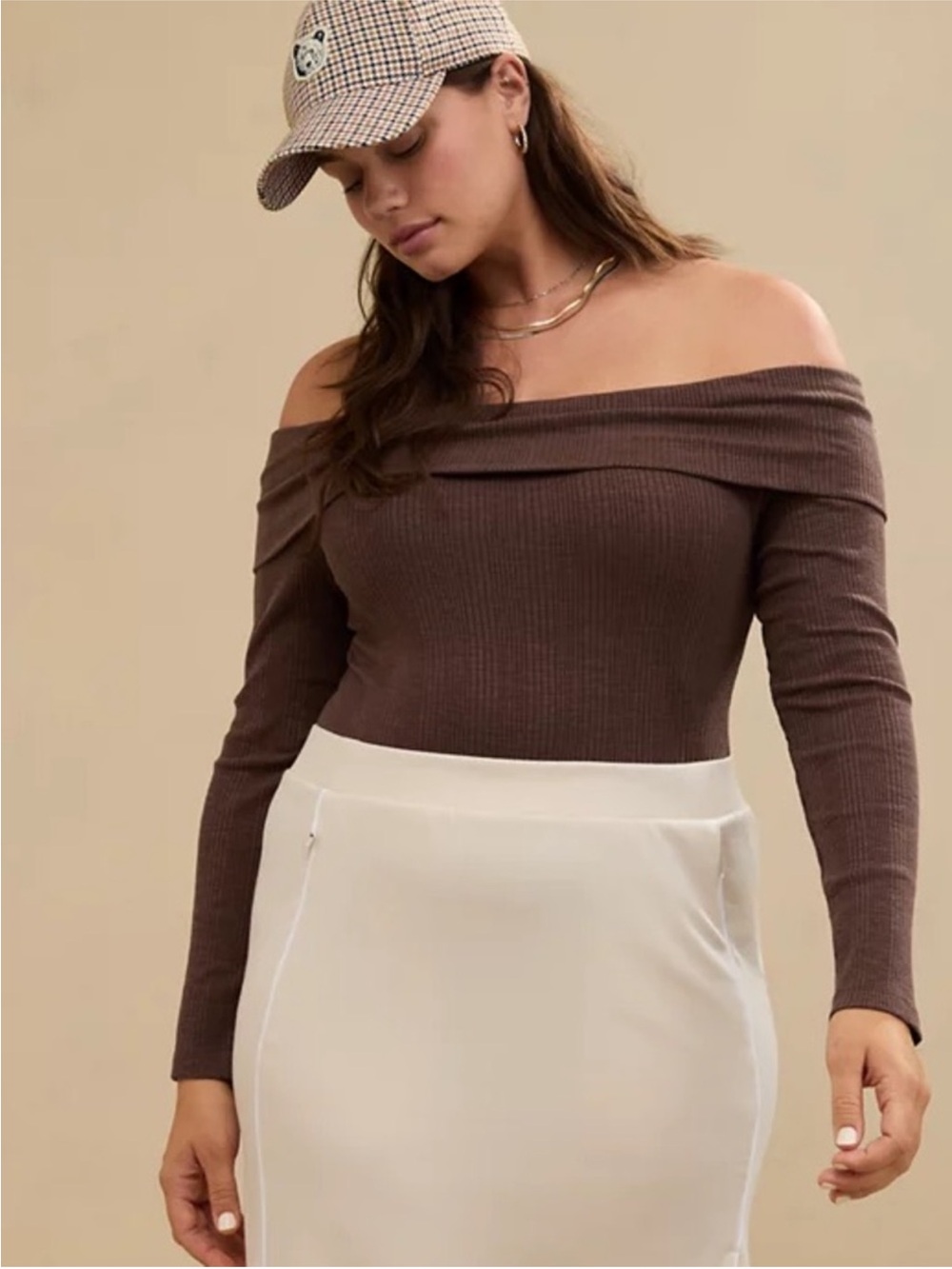 Aerie Off-Shoulder Ribbed Long-Sleeve Bodysuit